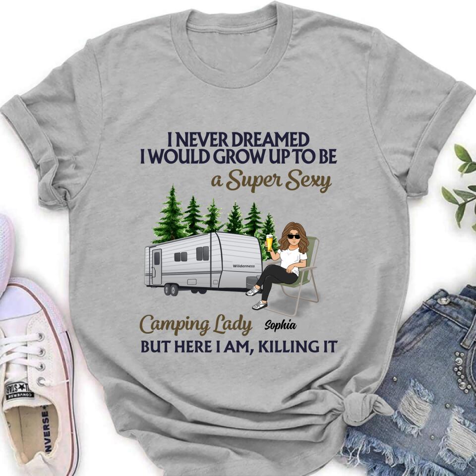 Personalized Camping Shirt/Sweatshirt/Pullover Hoodie/Long Sleeve Shirt - Woman/Couple Camping - Gift Idea For Camping Lover